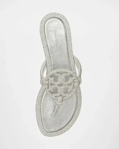 Tory Burch Miller Pave Leather Logo Sandals | Thumbnail 4