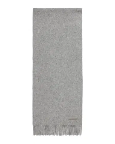 Zegna Men's Oasi Cashmere Scarf with Leather Brand Mark | Thumbnail 1 Zegna Men's Oasi Cashmere Scarf with Leather Brand Mark | Thumbnail 1