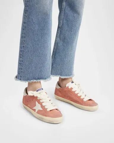 Golden Goose Super-Star Mixed Suede Low-Top Sneakers | Thumbnail 2