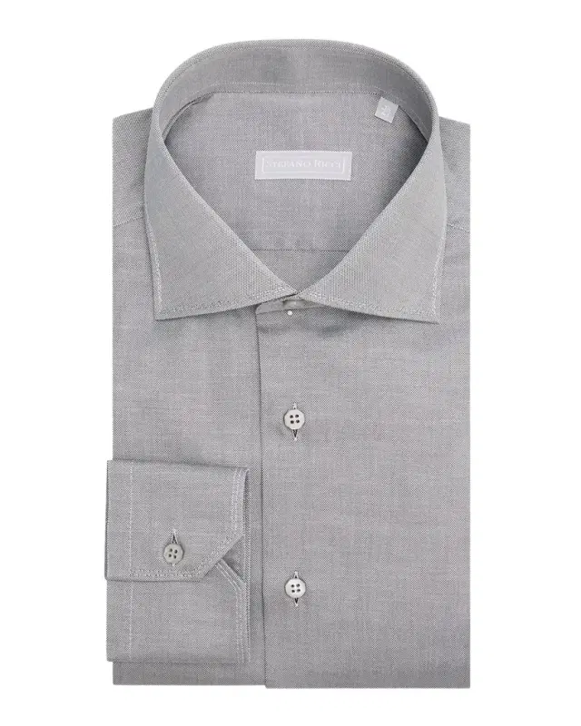 Men 's Oxford Cotton Spread Collar Dress Shirt