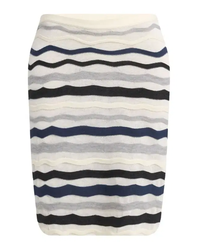 Bottega Veneta Zigzag Striped Knitwear Skirt