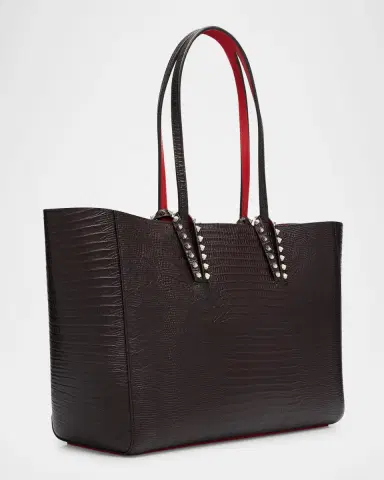 Christian Louboutin Cabata Small Tote Bag in Lizard-Embossed Leather | Thumbnail 3