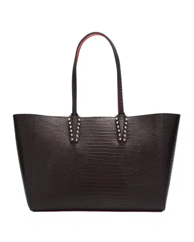 Christian Louboutin Cabata Small Tote Bag in Lizard-Embossed Leather | Thumbnail 1
