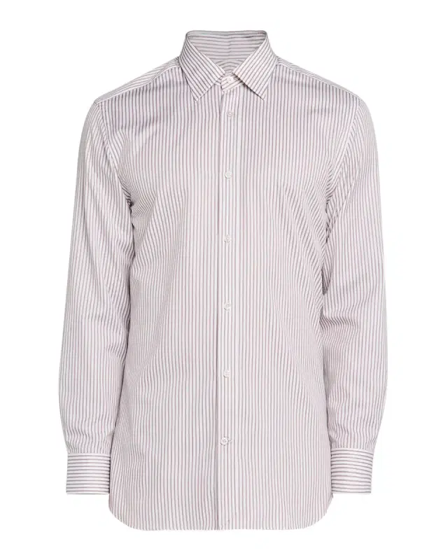 Men 's Cotton Pinstripe Modern-Fit Sport Shirt