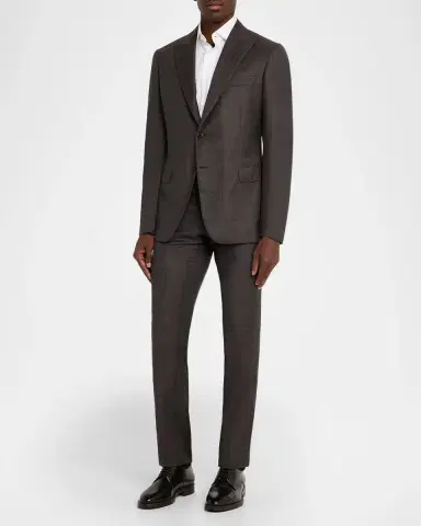 Brioni Mens Trevi Wool Peak Lapel Two-Piece Suit | Thumbnail 2 Brioni Mens Trevi Wool Peak Lapel Two-Piece Suit | Thumbnail 2