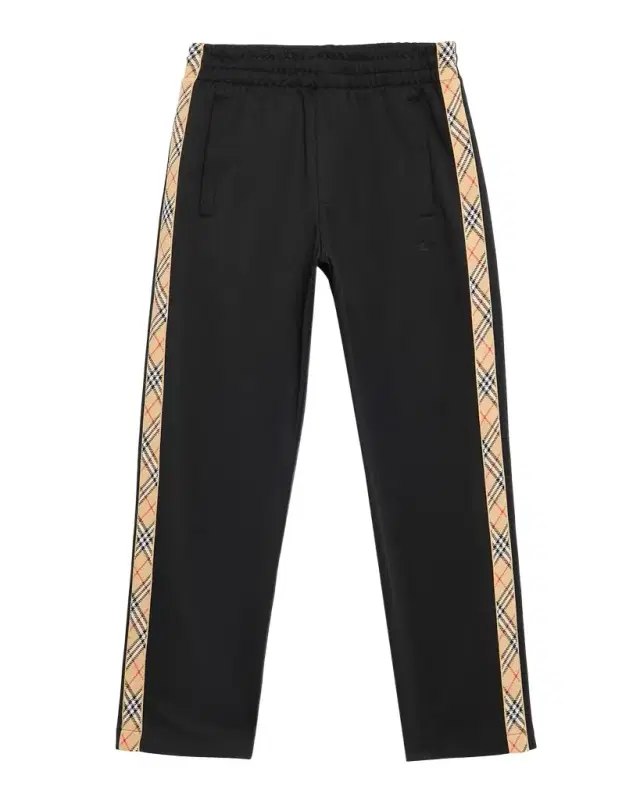 Burberry Men 's Check-Trim Jersey Trousers