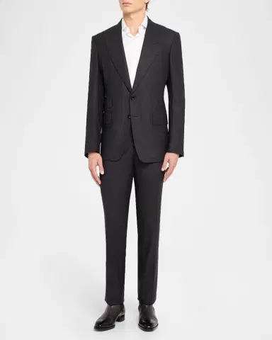 TOM FORD Men 's Shelton Wool Prince of Wales Suit | Thumbnail 2 TOM FORD Men 's Shelton Wool Prince of Wales Suit | Thumbnail 2