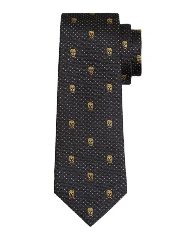 Alexander McQueen Men's Skull & Polka Dot Tie | Thumbnail 1