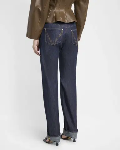 Bottega Veneta Intrecciato Suede Pocket Straight-Leg Denim Trousers | Thumbnail 3 Bottega Veneta Intrecciato Suede Pocket Straight-Leg Denim Trousers | Thumbnail 3