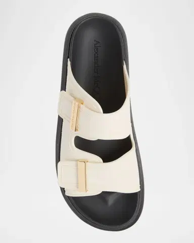 Alexander McQueen Double Band Slide Sandals | Thumbnail 5 Alexander McQueen Double Band Slide Sandals | Thumbnail 5