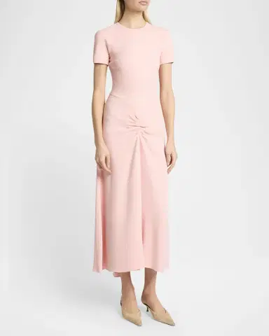 Victoria Beckham Gathered T-Shirt Midi Dress | Thumbnail 3