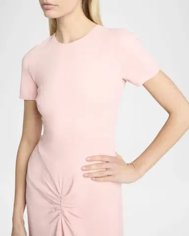 Victoria Beckham Gathered T-Shirt Midi Dress | Thumbnail 4