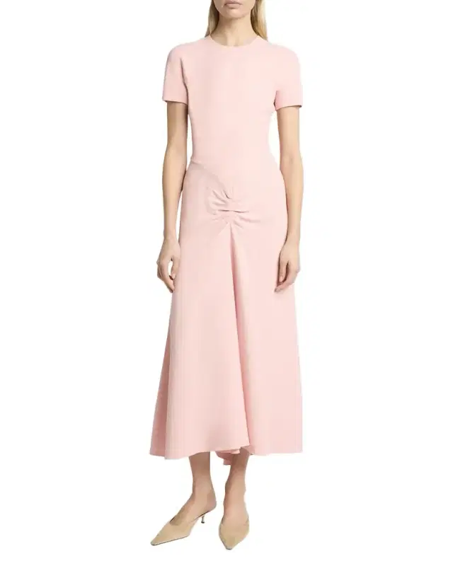 Gathered T-Shirt Midi Dress
