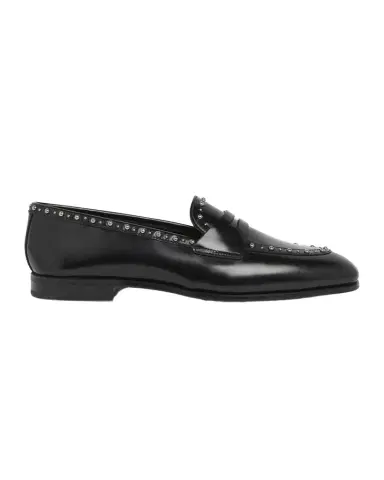 Church's Onyx Met Studded Leather Penny Loafers | Thumbnail 1 Church's Onyx Met Studded Leather Penny Loafers | Thumbnail 1