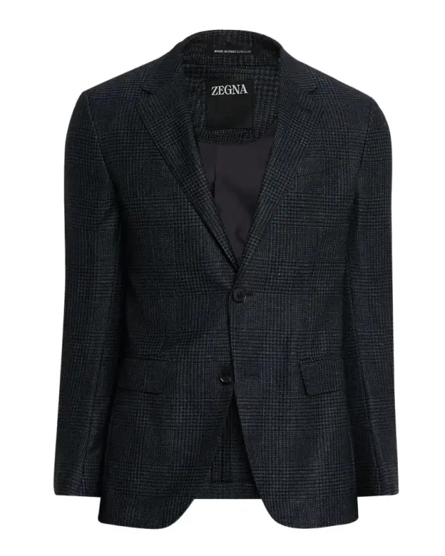 Men 's Prince of Wales Notch-Lapel Sport Coat