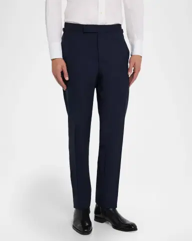 Tom Ford Men's O Connor 120s Wool Flat-Front Trousers | Thumbnail 3
