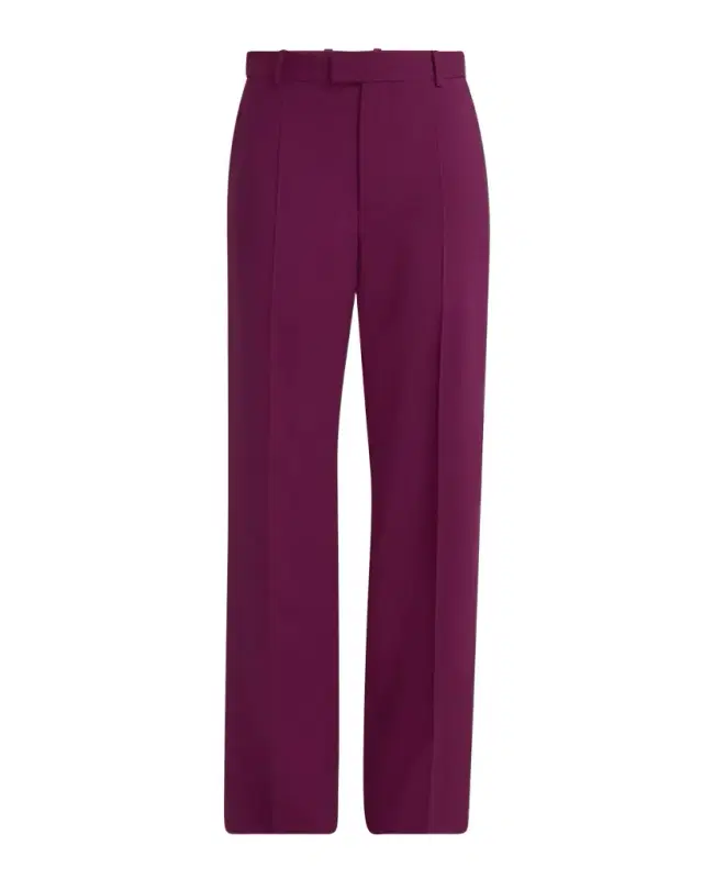 Bottega Veneta Fine Viscose-Silk Twill Straight-Leg Trousers