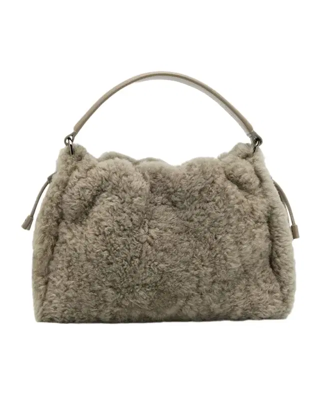 Small Shearling Bucket Bag