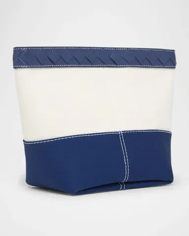 Bottega Veneta Leather-Trim Canvas Pouch Bag | Thumbnail 3 Bottega Veneta Leather-Trim Canvas Pouch Bag | Thumbnail 3