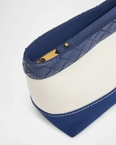 Bottega Veneta Leather-Trim Canvas Pouch Bag | Thumbnail 6 Bottega Veneta Leather-Trim Canvas Pouch Bag | Thumbnail 6