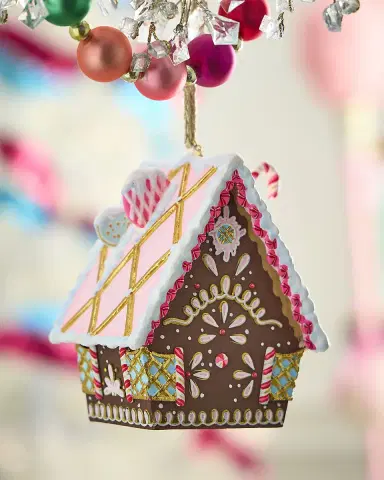 Glitterville Gingerbread Cottage Christmas Ornament | Thumbnail 2