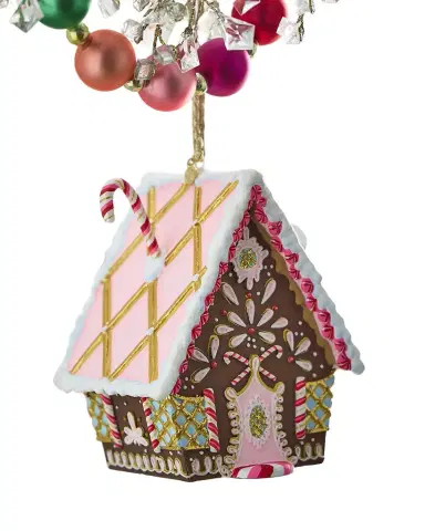 Glitterville Gingerbread Cottage Christmas Ornament | Thumbnail 1