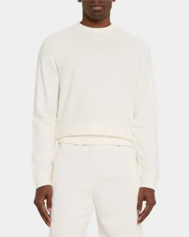 Derek Rose Men's Quinn Cotton-Modal Loopback Crewneck Sweatshirt | Thumbnail 4 Derek Rose Men's Quinn Cotton-Modal Loopback Crewneck Sweatshirt | Thumbnail 4