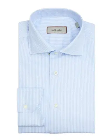 Canali Men's Fine Stripe Cotton Dress Shirt | Thumbnail 1 Canali Men's Fine Stripe Cotton Dress Shirt | Thumbnail 1