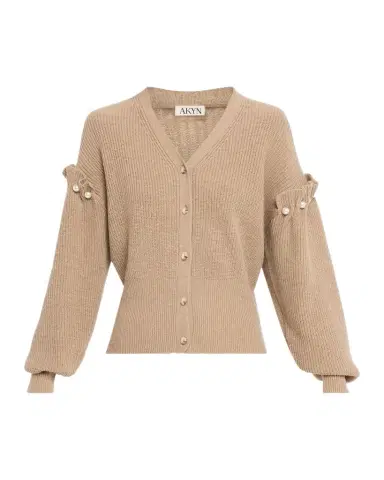 Akyn Studio Zelia Knit Faux-Pearl Cardigan | Thumbnail 1