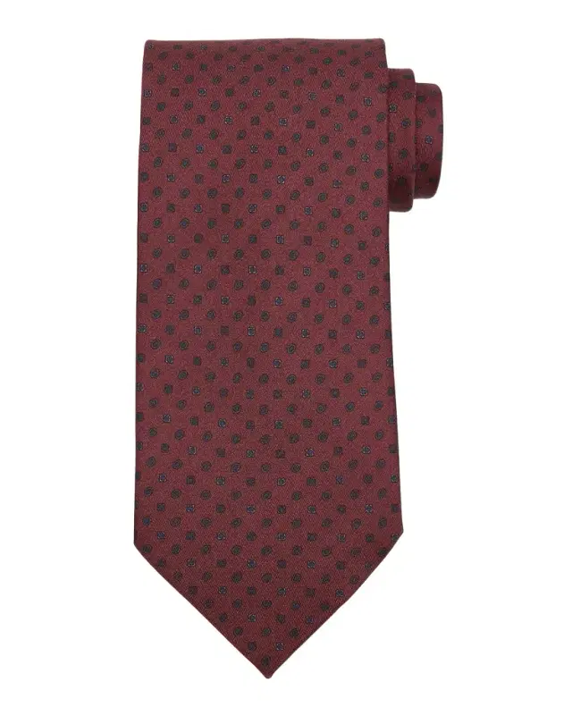 Men 's Jewel-Print Mulberry Silk Tie