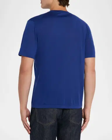 Stefano Ricci Men's Cashmere Alpha Yarn Crewneck T-Shirt | Thumbnail 2 Stefano Ricci Men's Cashmere Alpha Yarn Crewneck T-Shirt | Thumbnail 2