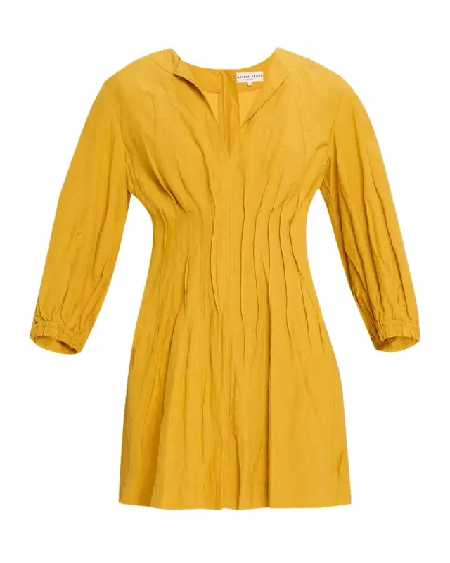 Apiece Apart Rocca Pintuck A-Line Mini Dress