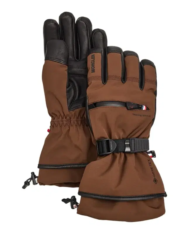 x Reusch Men 's Leather and Stretch Nylon Padded Gloves with Pocket