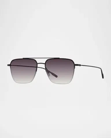 BARTON PERREIRA Men's Armstrong Titanium Aviator Sunglasses | Thumbnail 3 BARTON PERREIRA Men's Armstrong Titanium Aviator Sunglasses | Thumbnail 3