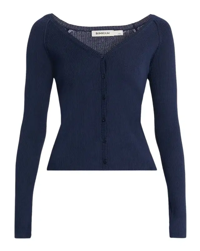 SIMKHAI Darlene Silk-Cashmere Cardigan