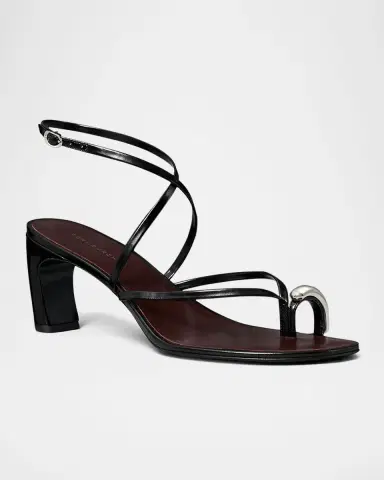 Tory Burch Pierced Leather Toe Ring Strappy Sandals | Thumbnail 2 Tory Burch Pierced Leather Toe Ring Strappy Sandals | Thumbnail 2