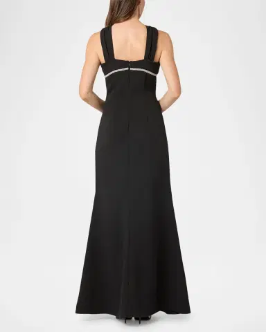 Shoshanna Baker Crystal-Embellished Halter Gown | Thumbnail 3