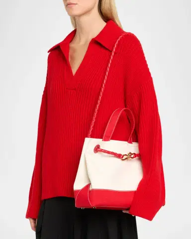 Bottega Veneta Andiamo Medium Two-Tone Canvas Tote Bag | Thumbnail 2 Bottega Veneta Andiamo Medium Two-Tone Canvas Tote Bag | Thumbnail 2