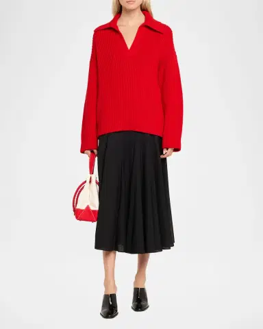 Bottega Veneta Andiamo Medium Two-Tone Canvas Tote Bag | Thumbnail 5 Bottega Veneta Andiamo Medium Two-Tone Canvas Tote Bag | Thumbnail 5