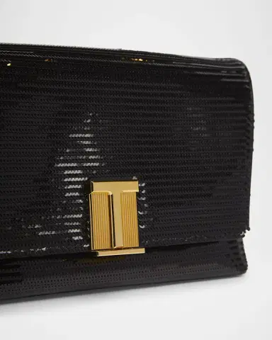 TOM FORD Nobile Mini Clutch Bag in Sequin-Embroidered Viscose | Thumbnail 6 TOM FORD Nobile Mini Clutch Bag in Sequin-Embroidered Viscose | Thumbnail 6
