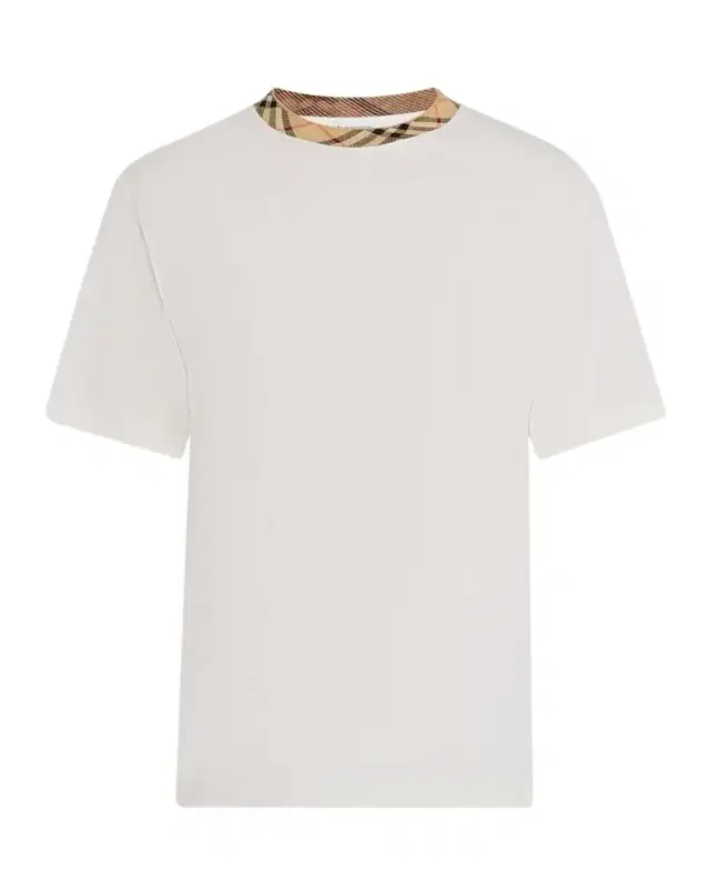 Burberry Men 's Cotton Check-Trim Crewneck T-Shirt