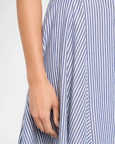 Apiece Apart Marsala Striped Organic Cotton Midi Skirt | Thumbnail 5