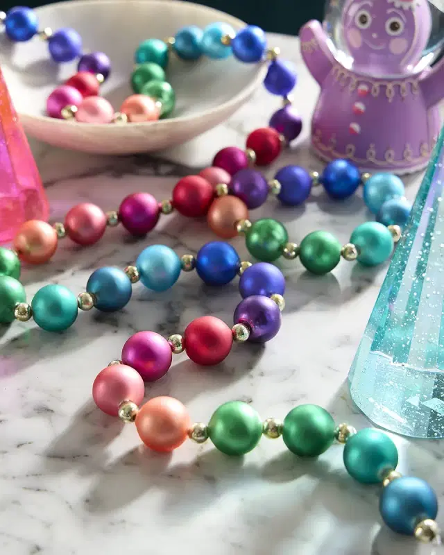Glitterville Satin Ball Garland, 10"