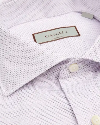 Canali Men's Spread-Collar Structured Cotton Dress Shirt | Thumbnail 2 Canali Men's Spread-Collar Structured Cotton Dress Shirt | Thumbnail 2