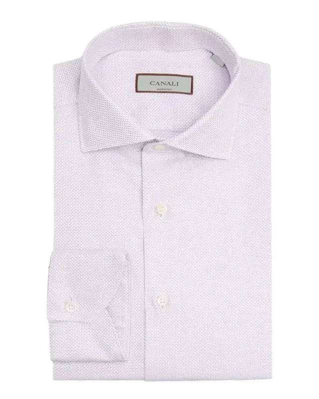 Men's Spread-Collar Structured Cotton Dress Shirt Men's Spread-Collar Structured Cotton Dress Shirt