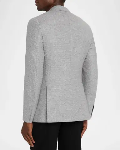Brioni Men's Wool Hopsack Single-Breasted Blazer | Thumbnail 3 Brioni Men's Wool Hopsack Single-Breasted Blazer | Thumbnail 3