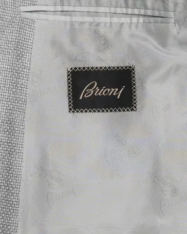 Brioni Men's Wool Hopsack Single-Breasted Blazer | Thumbnail 6 Brioni Men's Wool Hopsack Single-Breasted Blazer | Thumbnail 6
