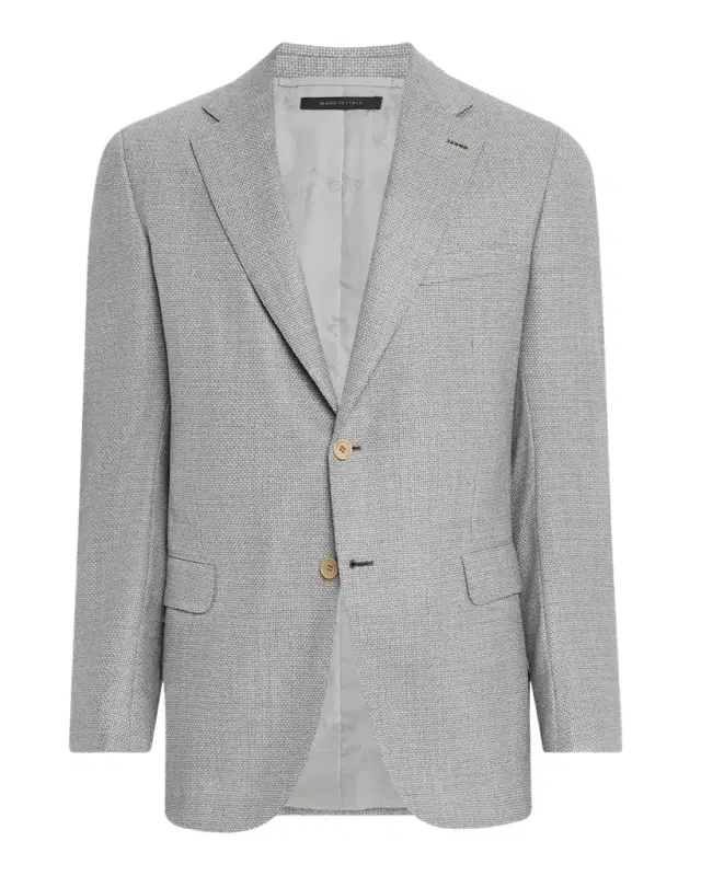 Men 's Wool Hopsack Single-Breasted Blazer