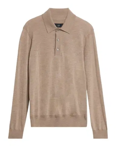 dunhill Men 's Super-Fine Cashmere Polo Sweater | Thumbnail 1