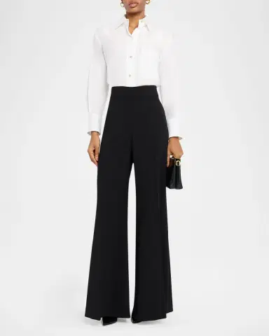 Carolina Herrera High-Rise Wide Leg Wool Pants | Thumbnail 2